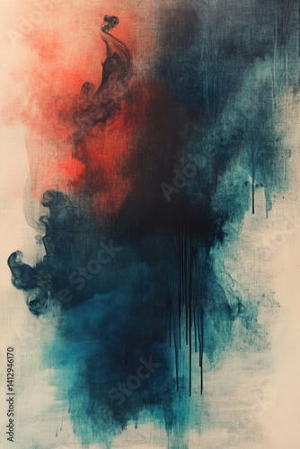 Abstract aquamarine smoke background texture