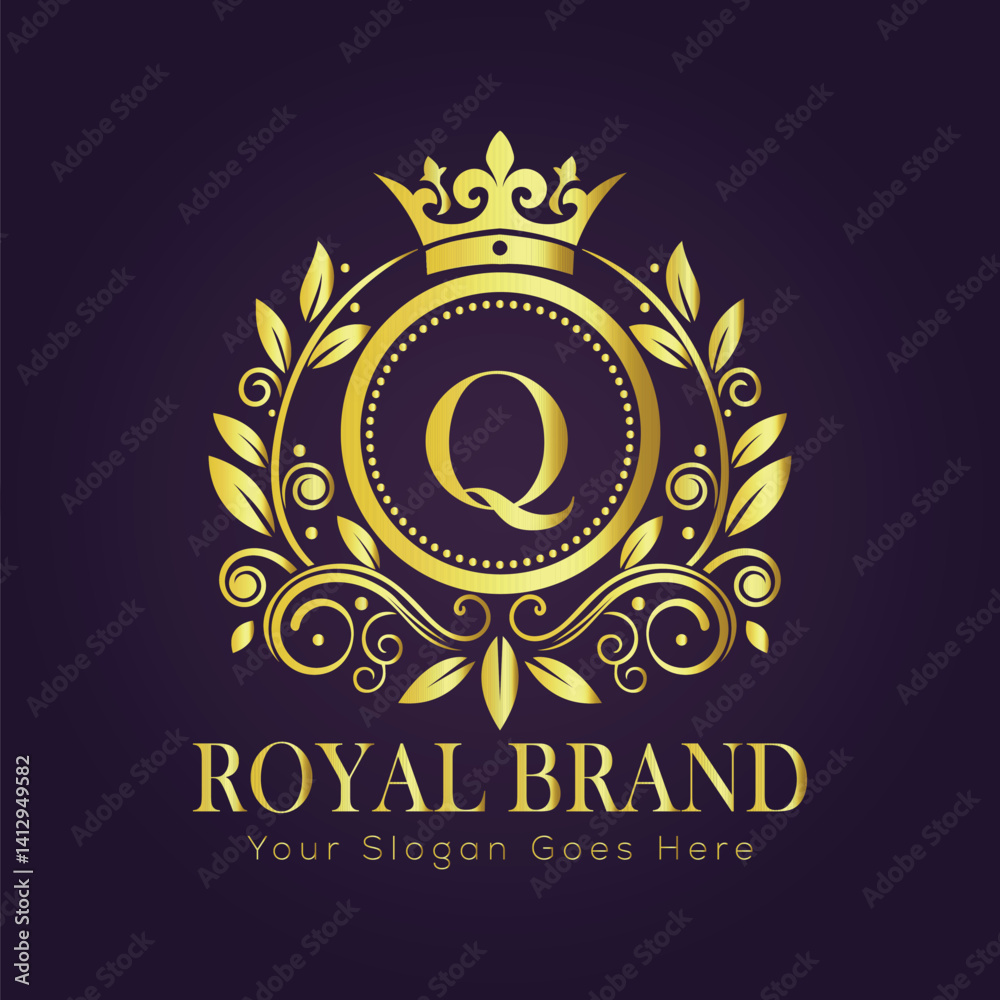Fototapeta premium luxury gold logo concept