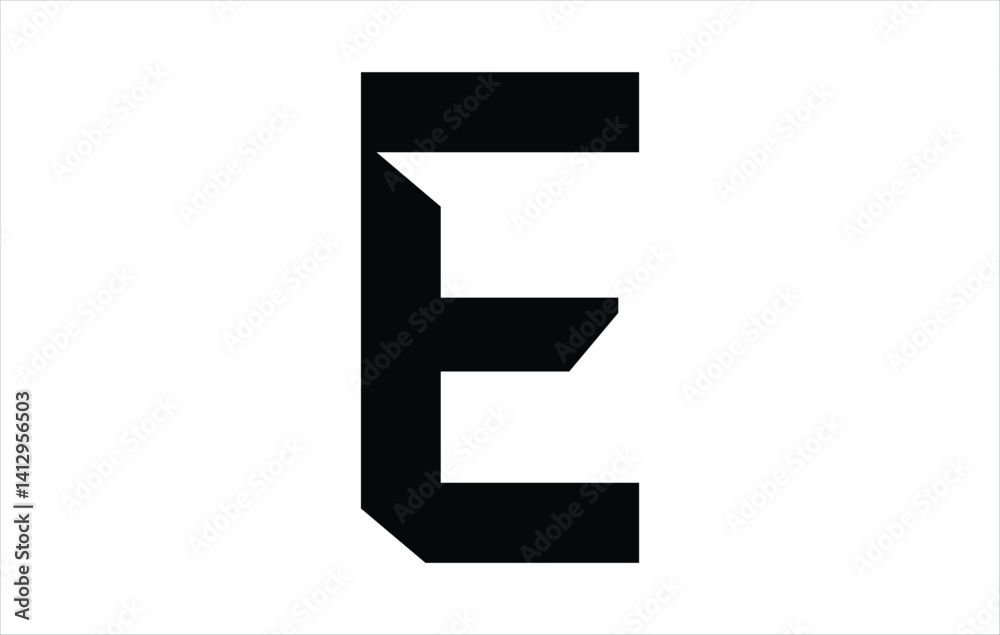 Obraz premium Elegant Letter E logo Vector Template Initial Letter E Logo Design. Creative And Modern E logo