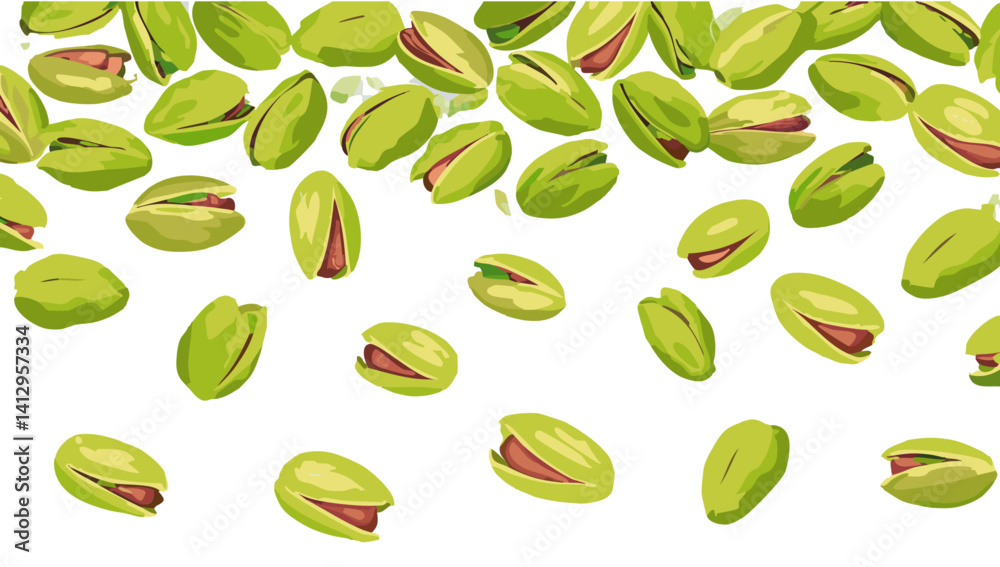 pistachio nuts isolated on transparent background vector design