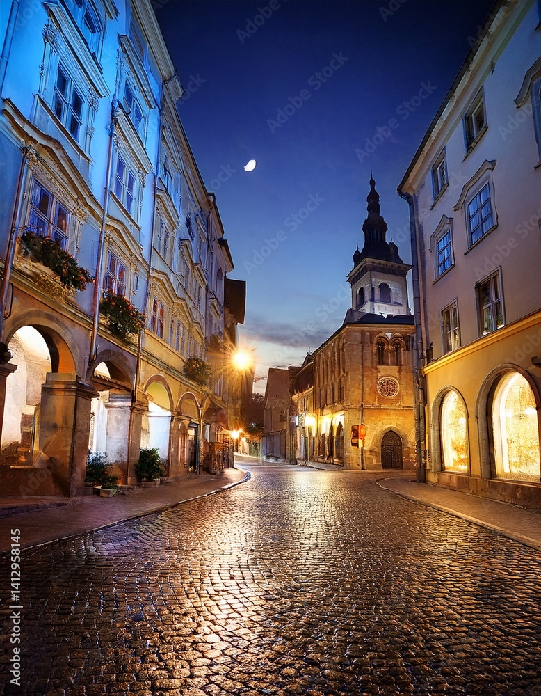 Fototapeta premium night view of prague