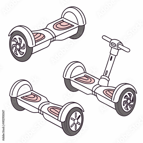 Retro vector illustration of a red race car and airplane