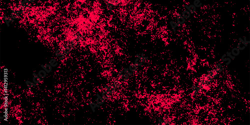 Grungy red canvas background or texture. Defocused Lights and Dust Particles with deep Red clouds painted. Grunge pattern for design and decoration space for text. Dark red slate background toned clas