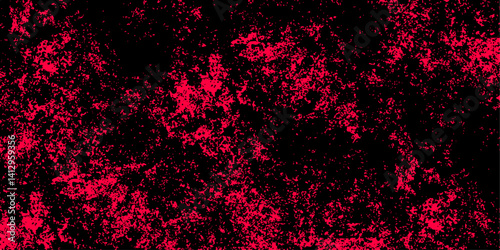 Grungy red canvas background or texture. Defocused Lights and Dust Particles with deep Red clouds painted. Grunge pattern for design and decoration space for text. Dark red slate background toned clas