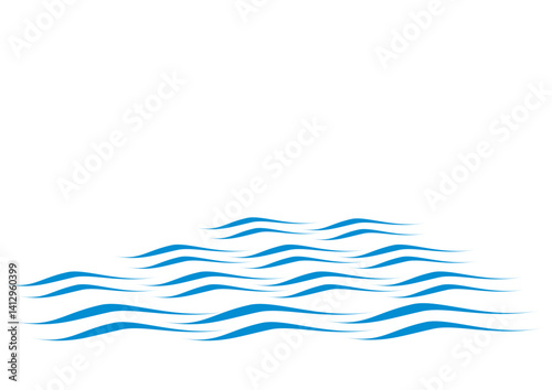 Vector abstract background of sea ripples, fluid design, calming water texture with copy space

