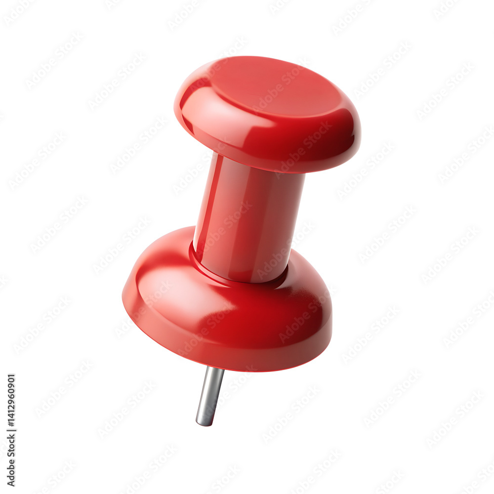 3d red push pin icon isolated on transparent background 3d red push pin icon isolated on transparent background