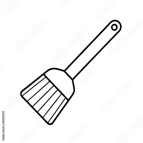 Basting brush line art on white