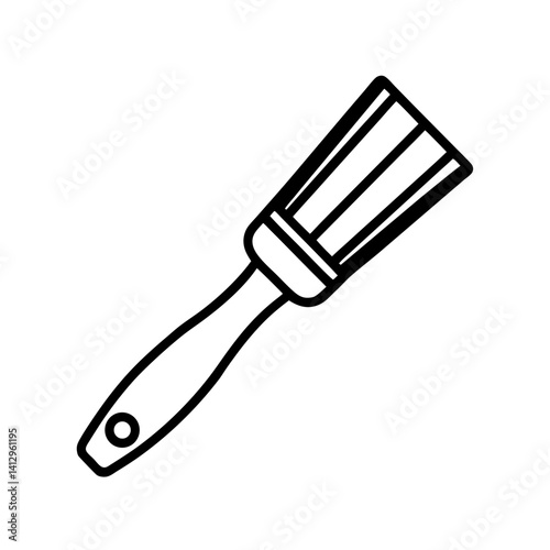 vector illustration of a basting brush