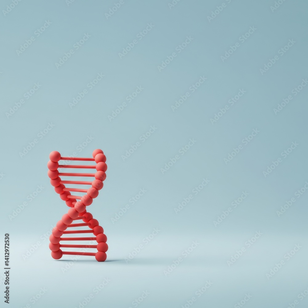 Abstract genetic structure concept in minimalist design for science and education themes