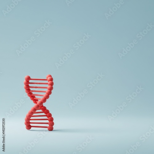 Obraz na płótnie Abstract genetic structure concept in minimalist design for science and education themes w salonie