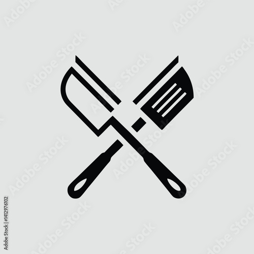 Crossed Spatula and Turner Cooking Utensils Icon