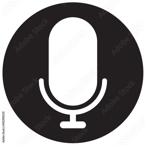 Microphone black icons set. Variant microphone flat or line vector collection isolated on transparent background. Karaoke mic. Podcasting, music, voice, speech, radio sign or symbol for web and mobile