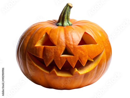 Halloween pumpkin isolated on white background.