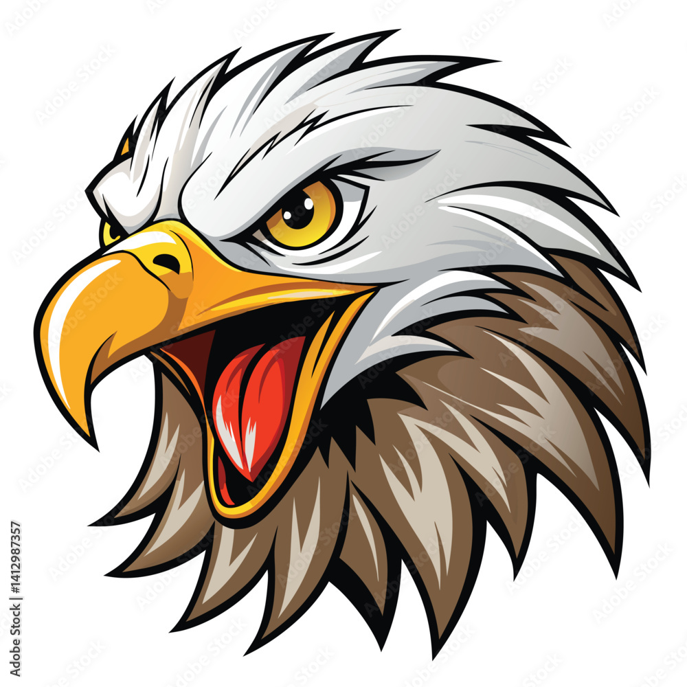 Obraz premium Angry eagle head graphic