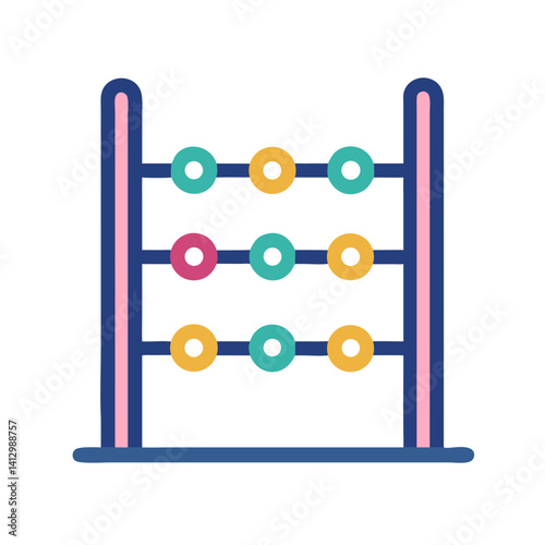 Abacus Icon Representing Early Math Learning Toy