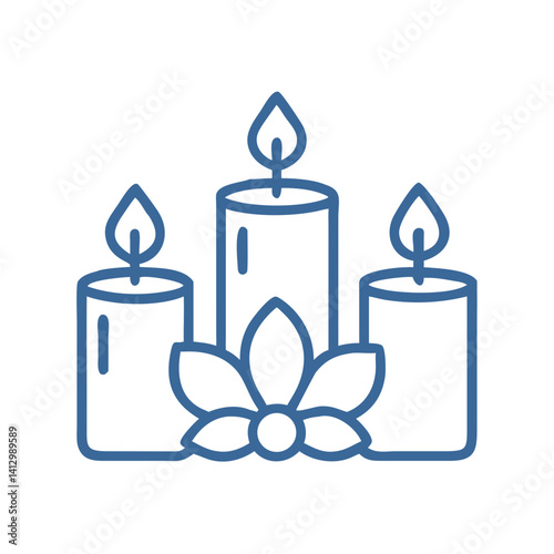 Aromatherapy Candles Icon Representing Spa