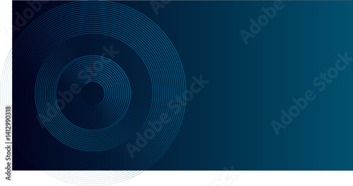 blue geometric abstract background overlapping layers on bright space with line effect decoration. Circle style concept modern graphic design element for banner, flyer, card. vector