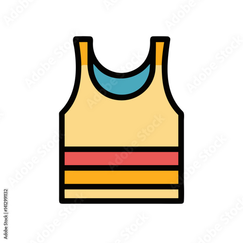  Beach Tank Top Icon Representing Summer Clothing
