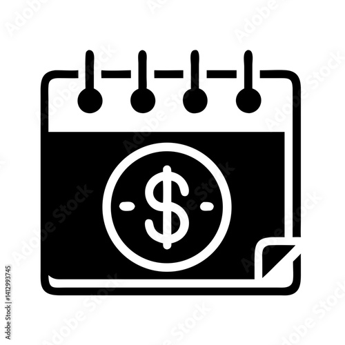 Calendar with Dollar Icon Representing Financial Planning