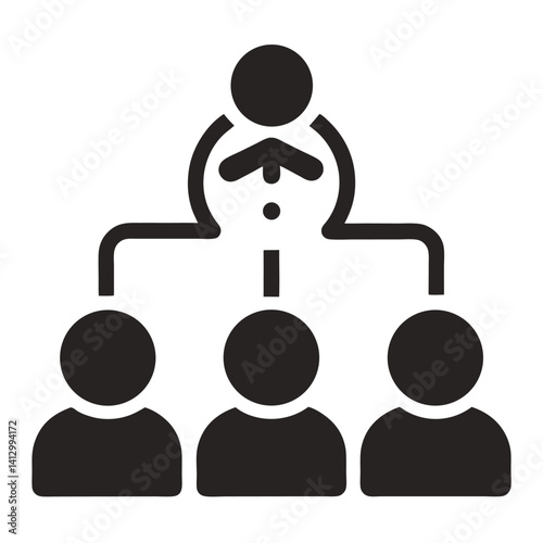 group decision icon silhouette white background