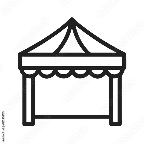 Canopy Tent Icon Representing Outdoor Shelter
