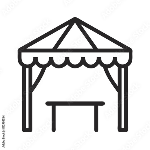 Canopy Tent Icon Representing Outdoor Shelter