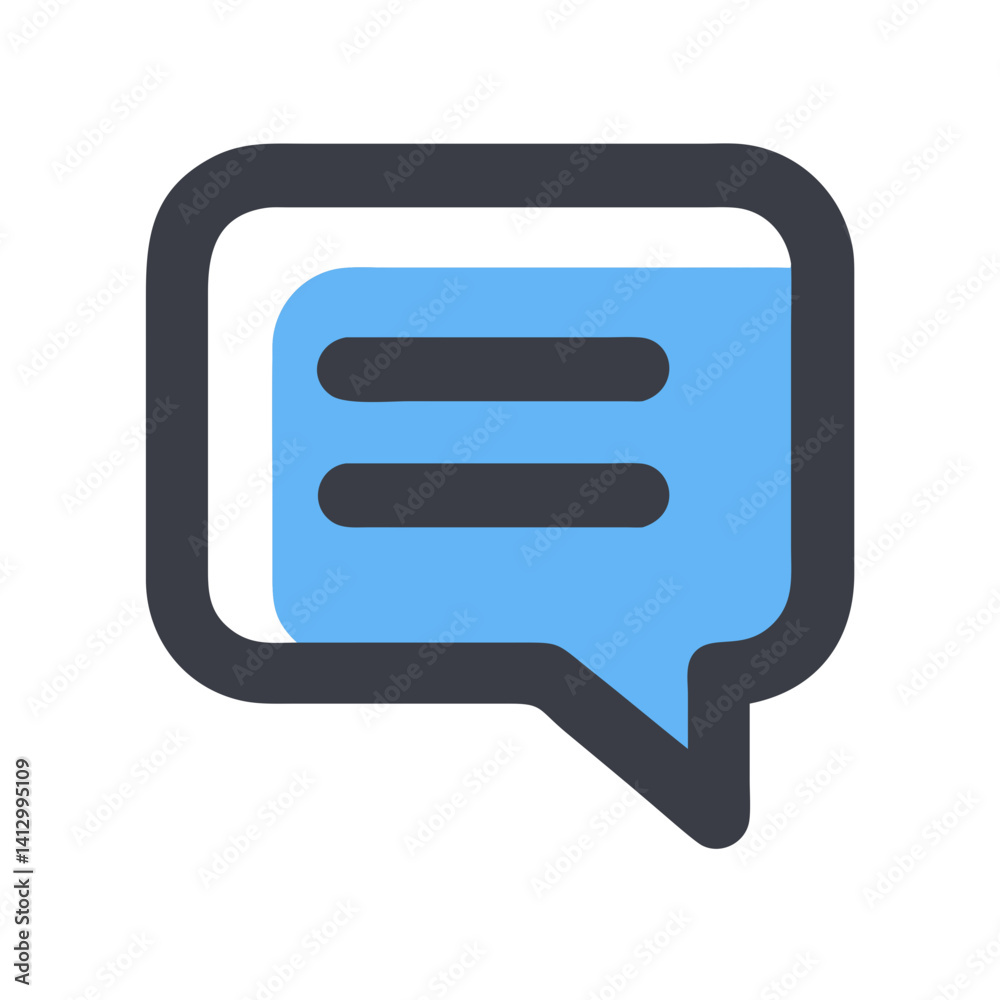 Chat Bubble Icon Representing Messaging or Comment Chat Bubble Icon Representing Messaging or Comment