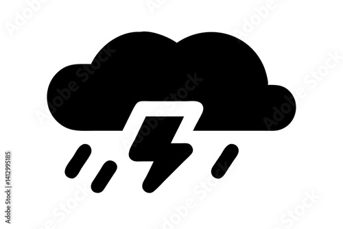 Brainstorm Icon with Lightning Bolt – Creative Thinking SVG Illustration

