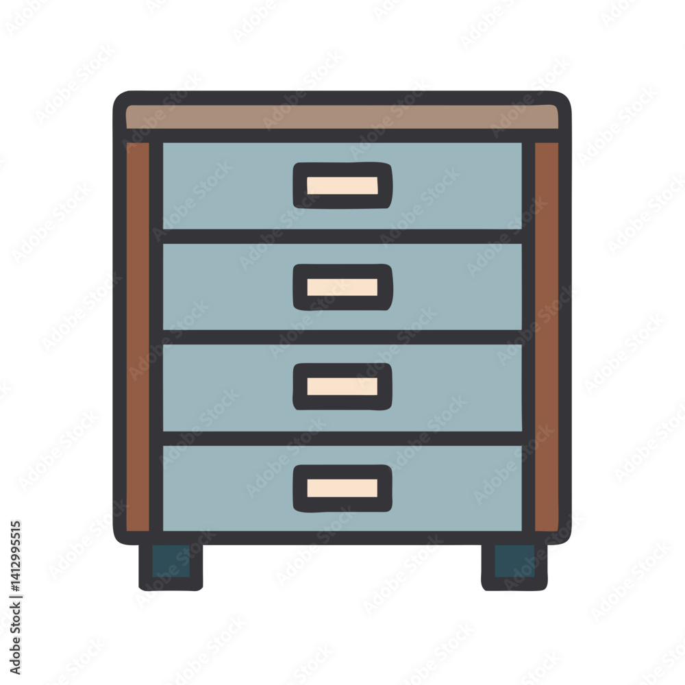 Chest of Drawers Icon Representing Multi-Drawer Storage Chest of Drawers Icon Representing Multi-Drawer Storage