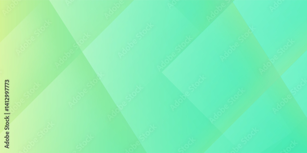 Fototapeta premium Green vector abstract background with simple geometric shapes
