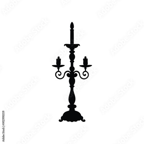 old vintage candle holder silhouette