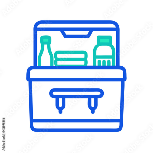 Cooler Box Icon Representing Food and Beverage Storage