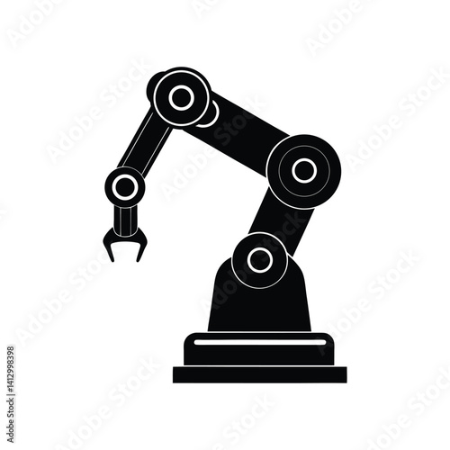 industrial robot arm silhouette
