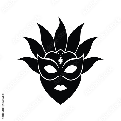 carnival mask silhouette