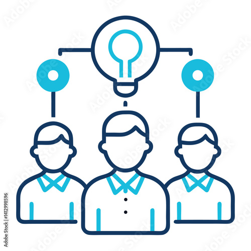 team exchanging ideas icon silhouette white background
