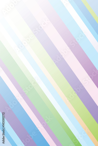 Soft pastel diagonal stripes create a fresh and vibrant look