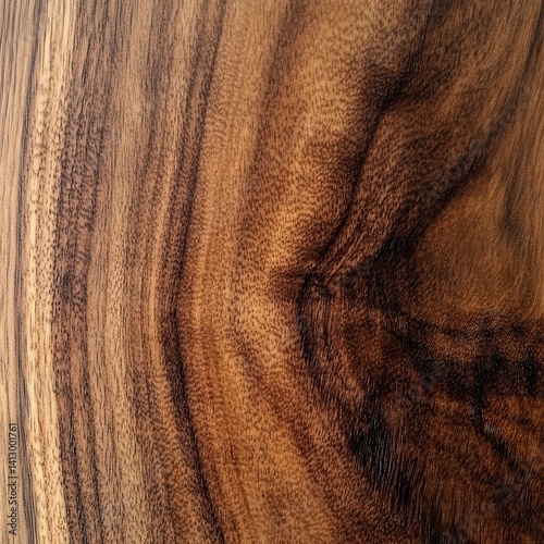 Obraz na płótnie Rich Walnut Wood Grain Close Up with Natural Organic Patterns and Warm Brown Tones for Luxury Interior Design w salonie