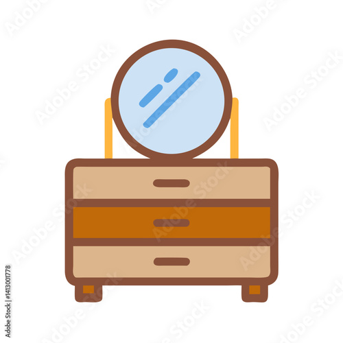Dresser Icon Representing Guest Room Furniture