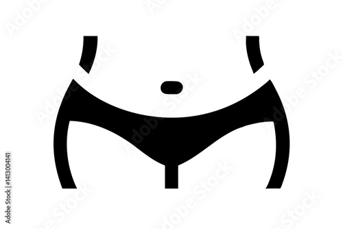 Minimalist Female Body Line Drawing – Adult Woman Anatomy Vector

