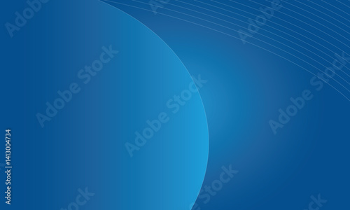 Abstract Blue Background with Curved Shape