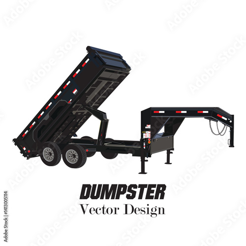 Dumpster vector logo design, Junk removal and Hauling logo design, roll off dumpster, 