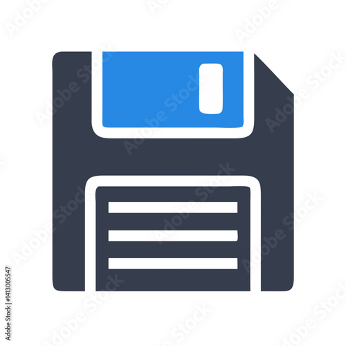 Floppy Disk Icon Representing Legacy Data Storage