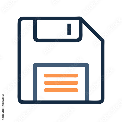 Floppy Disk Icon Representing Legacy Data Storage