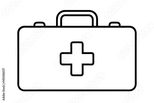 First Aid Kit Flat Icon – Medical Emergency Symbol for Healthcare Apps and Websites

 photo