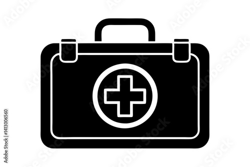First Aid Kit Flat Icon – Medical Emergency Symbol for Healthcare Apps and Websites

