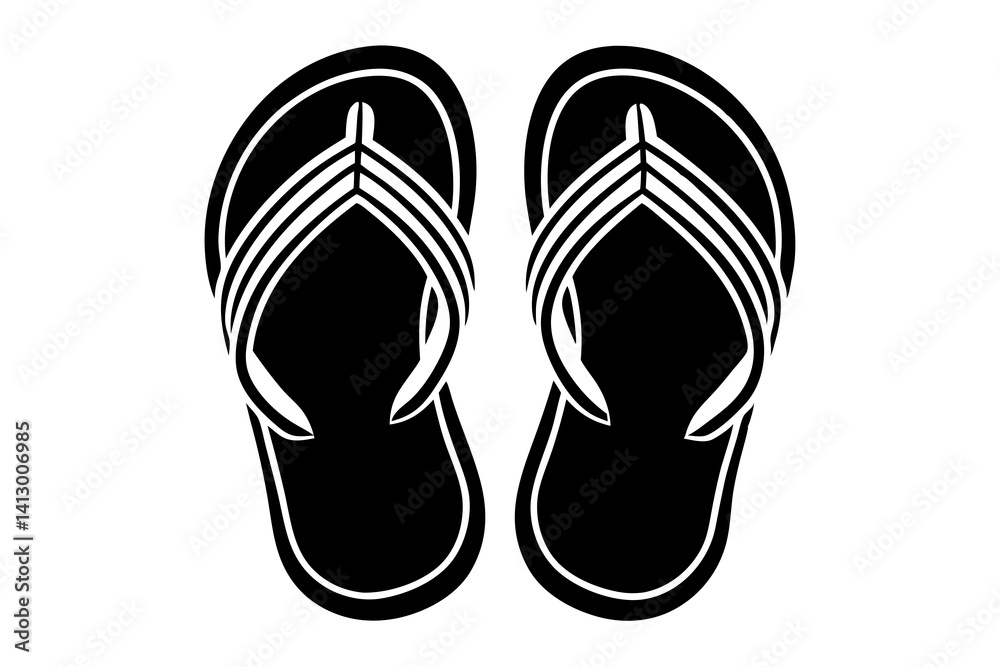 Minimalist Line Art of Flip-Flops – Summer Beach Sandals SVG Icon
Minimalist Line Art of Flip-Flops – Summer Beach Sandals SVG Icon