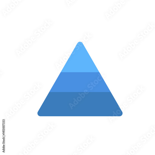 A set of modern infographic icons for business, finance, and education topics. Designed in a flat style with blue gradient tones, suitable for dashboards, slides, and data presentations. triangle icon