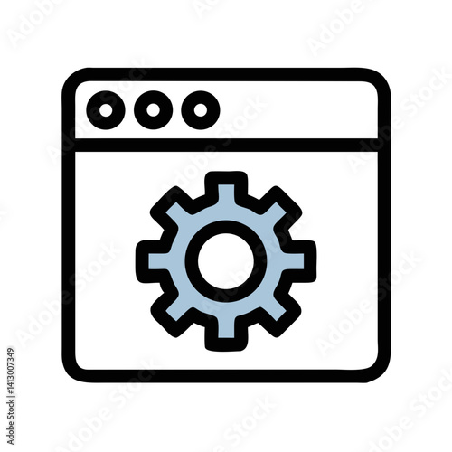 Gear Settings Icon Representing Configuration Panel