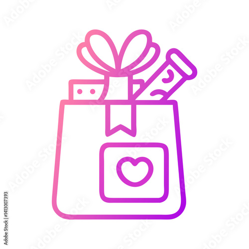 Gift Bag Icon Representing Party Favour Packaging