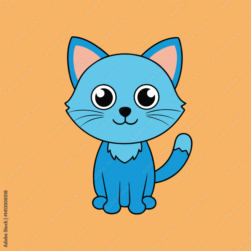 Obraz premium Cat Vector Art Illustration – Cute, Creative